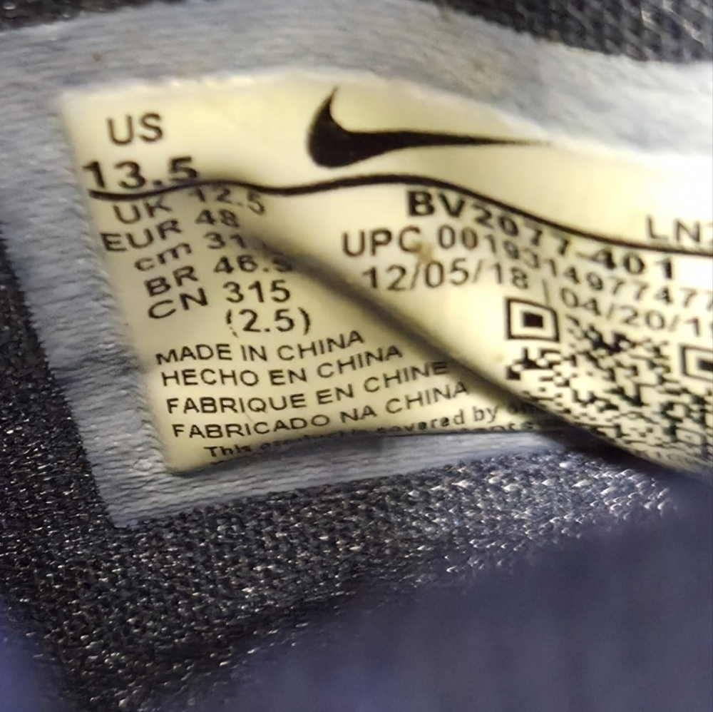 Nike Alpha Menace Elite 2 Flyknit Football CleatsMens 13.5 NWOT Navy BV 2077-401 - Picture 11 of 11